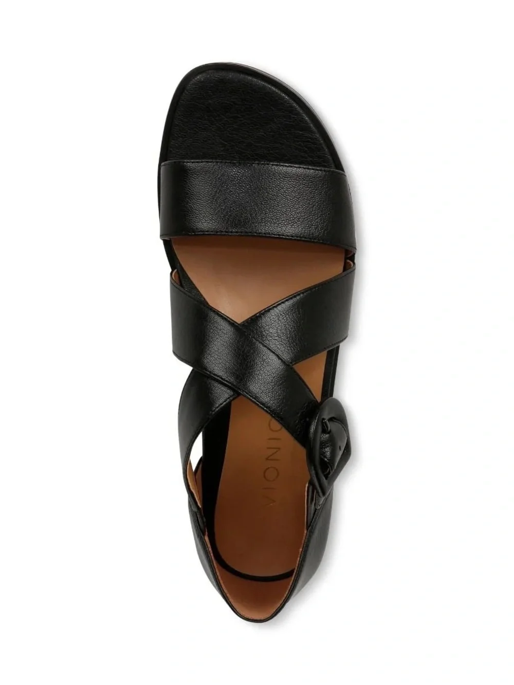 NEW VIONIC PACIFICA BLACK LEATHER SANDALS 8.5 W WIDE